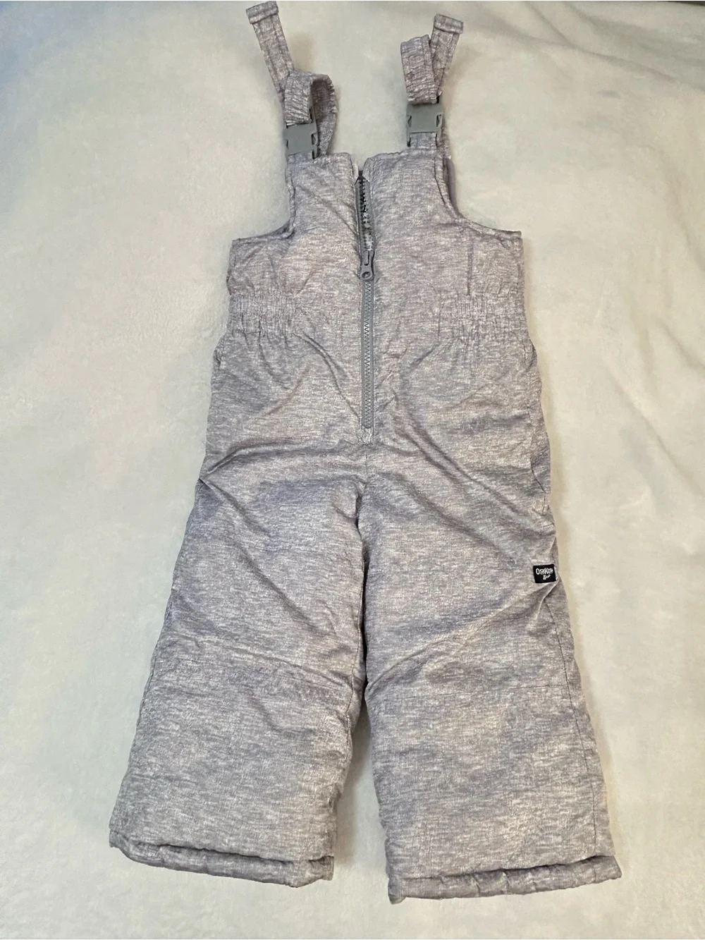 OshKosh B’gosh Gray Insulated Snow Bibs Toddler 2T Winter Ski Pants